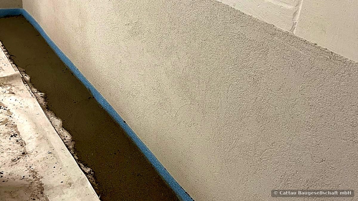 Kellerinnenabdichtung mit ausgebildetem Wand-Boden-Anschluss